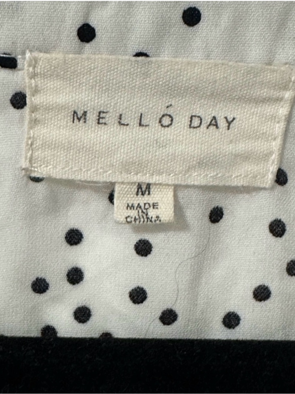 Mello Day for Anthropologie Polka Dot Drawstring Hem Blouse Medium - Picture 5 of 6